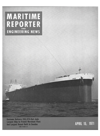 Maritime Reporter Magazine Cover Apr 15, 1971 - 