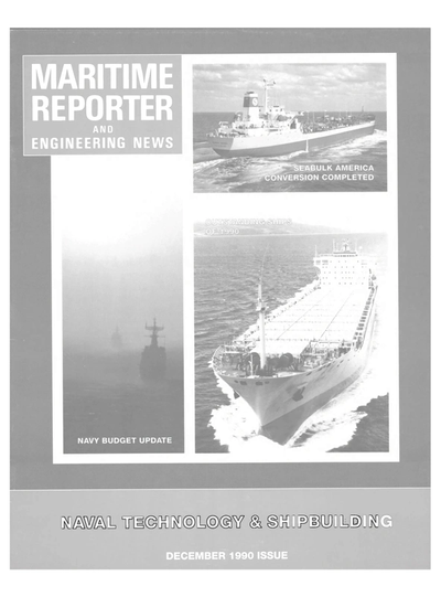 Cover of December 1990 issue of Maritime Reporter and Engineering News Magazine