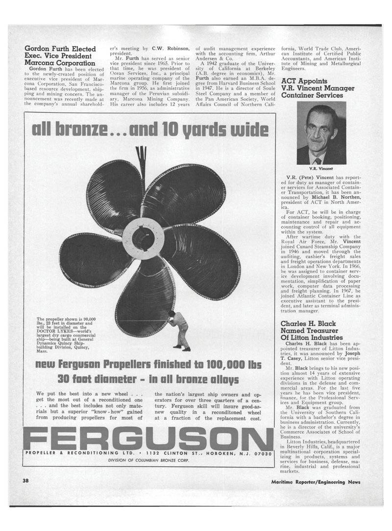 Maritime Reporter Magazine, page 34,  May 1971