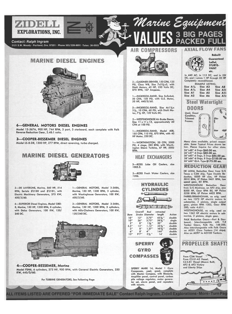 Maritime Reporter Magazine, page 41,  Nov 15, 1971