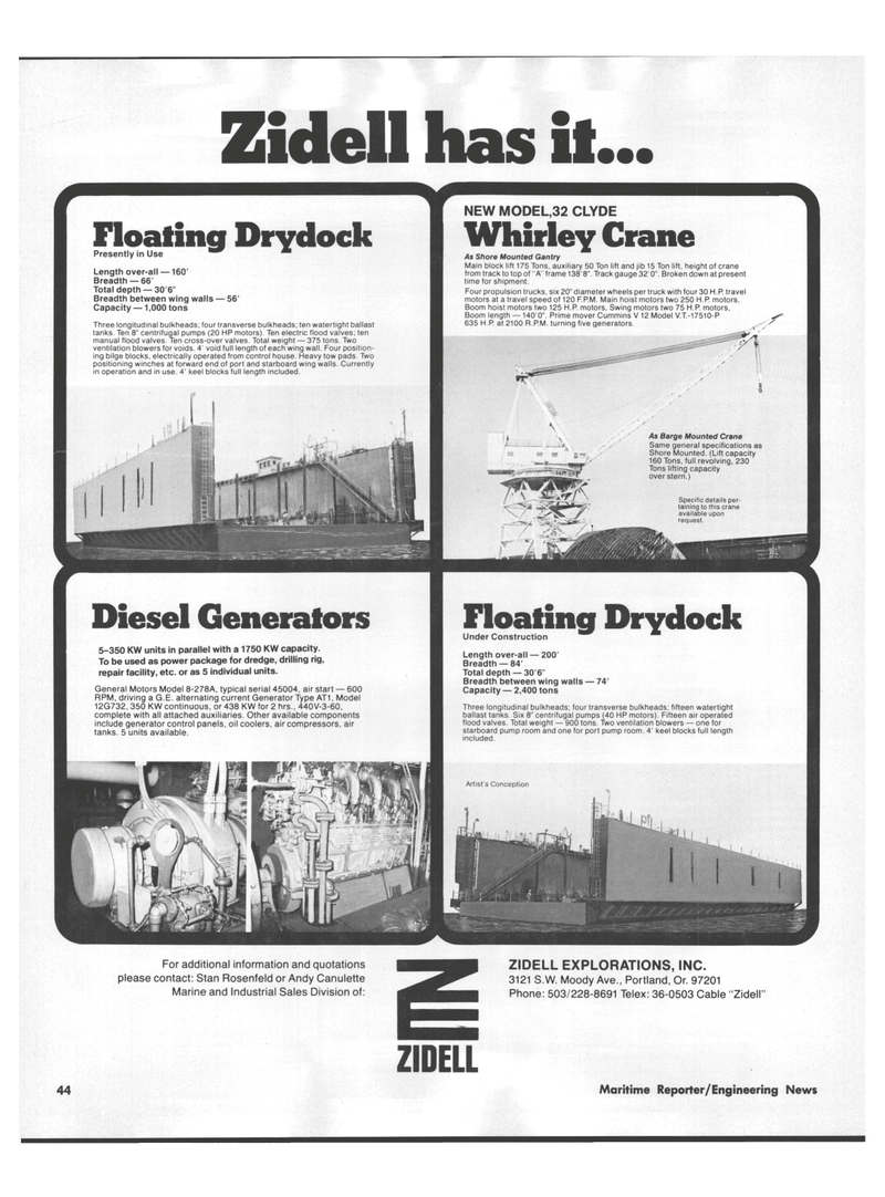 Maritime Reporter Magazine, page 42,  Jul 15, 1978