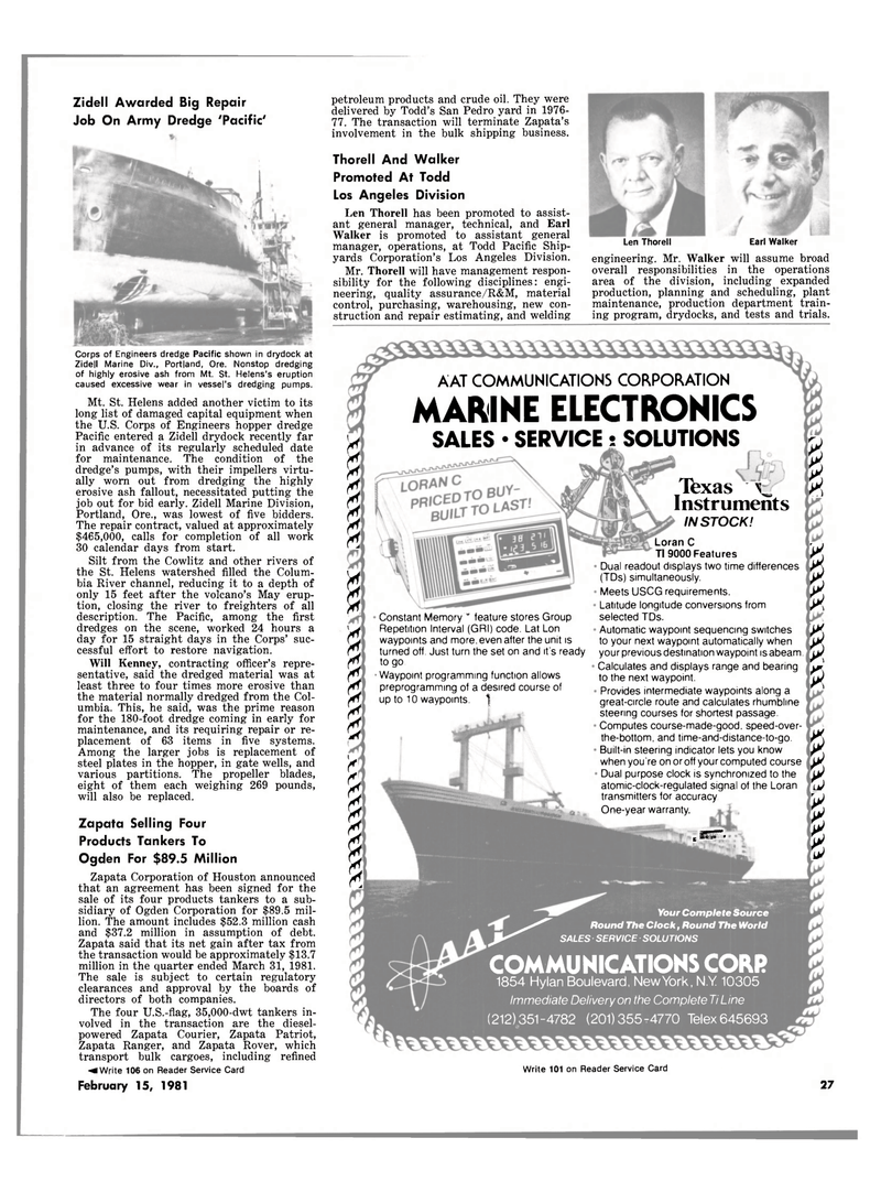 Maritime Reporter Magazine, page 25,  Feb 15, 1981