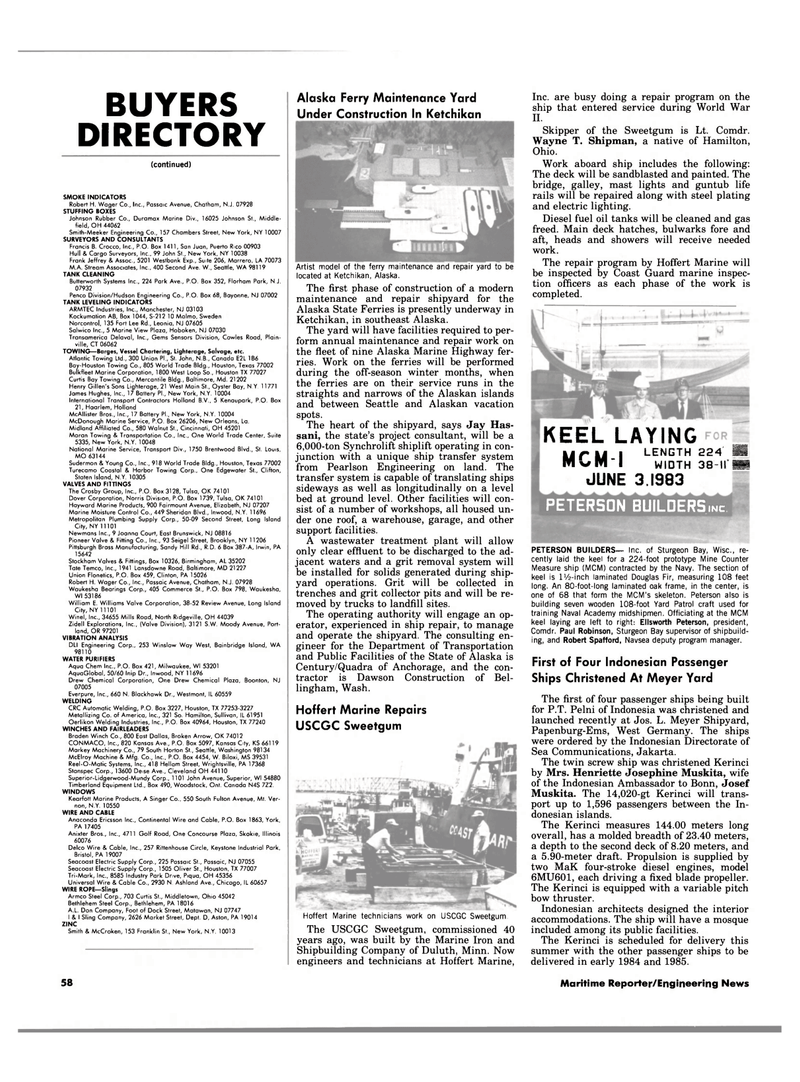 Maritime Reporter Magazine, page 54,  Jul 15, 1983