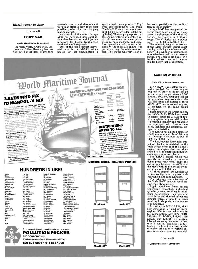 Maritime Reporter Magazine, page 18,  Jul 1989