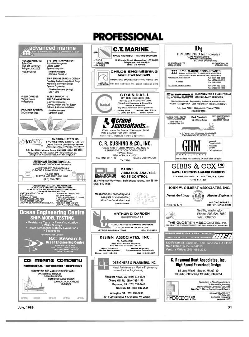 Maritime Reporter Magazine, page 47,  Jul 1989