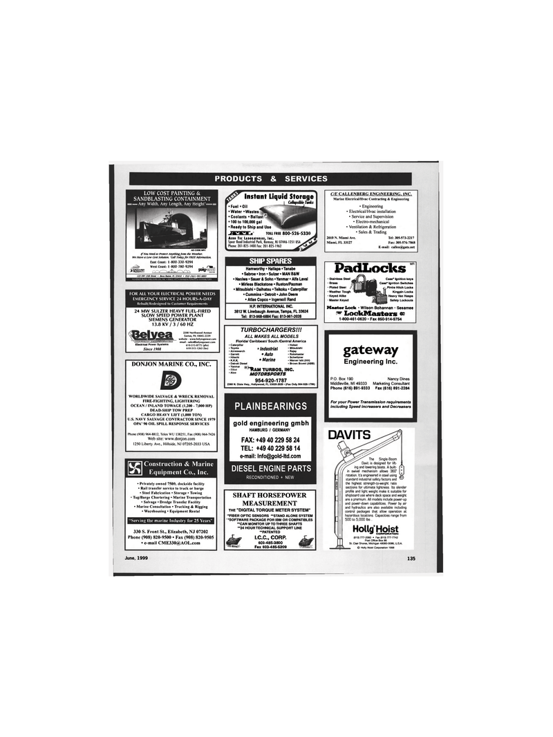Maritime Reporter Magazine, page 133,  Jun 1999