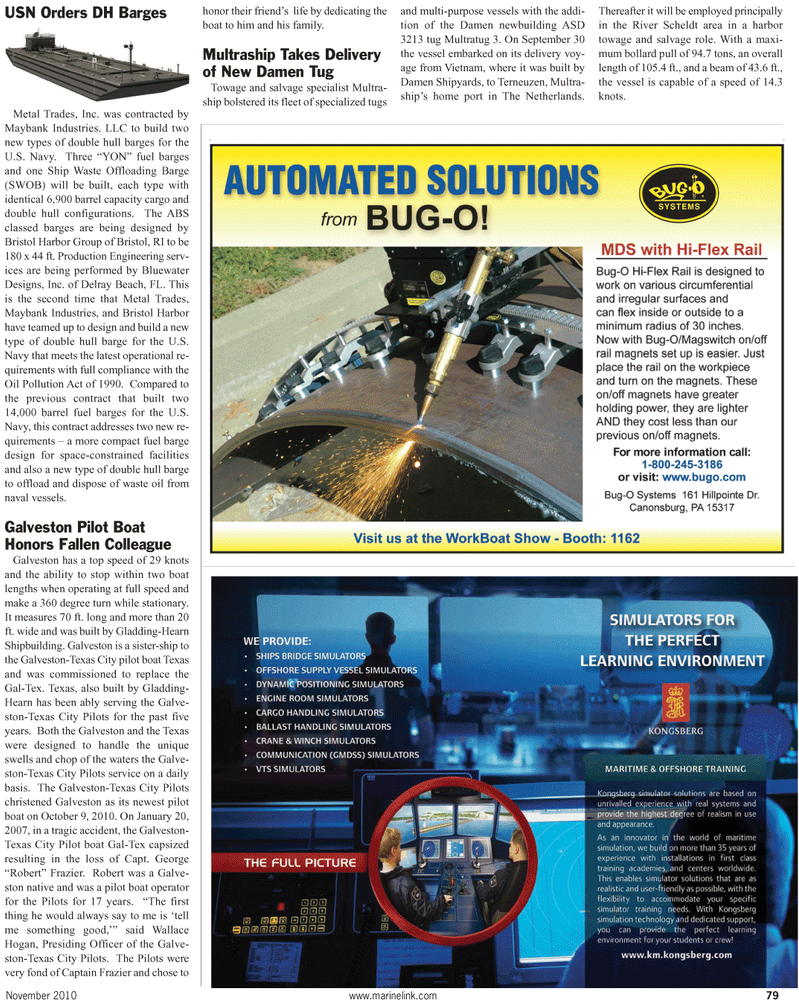 Maritime Reporter Magazine, page 81,  Nov 2010