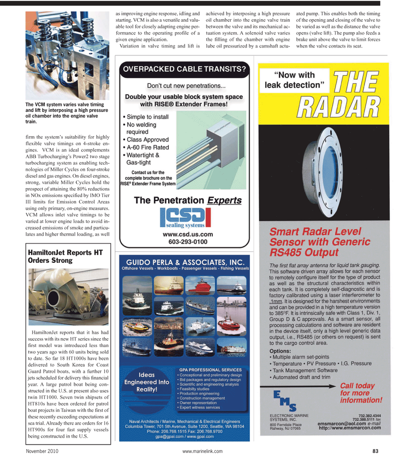 Maritime Reporter Magazine, page 85,  Nov 2010