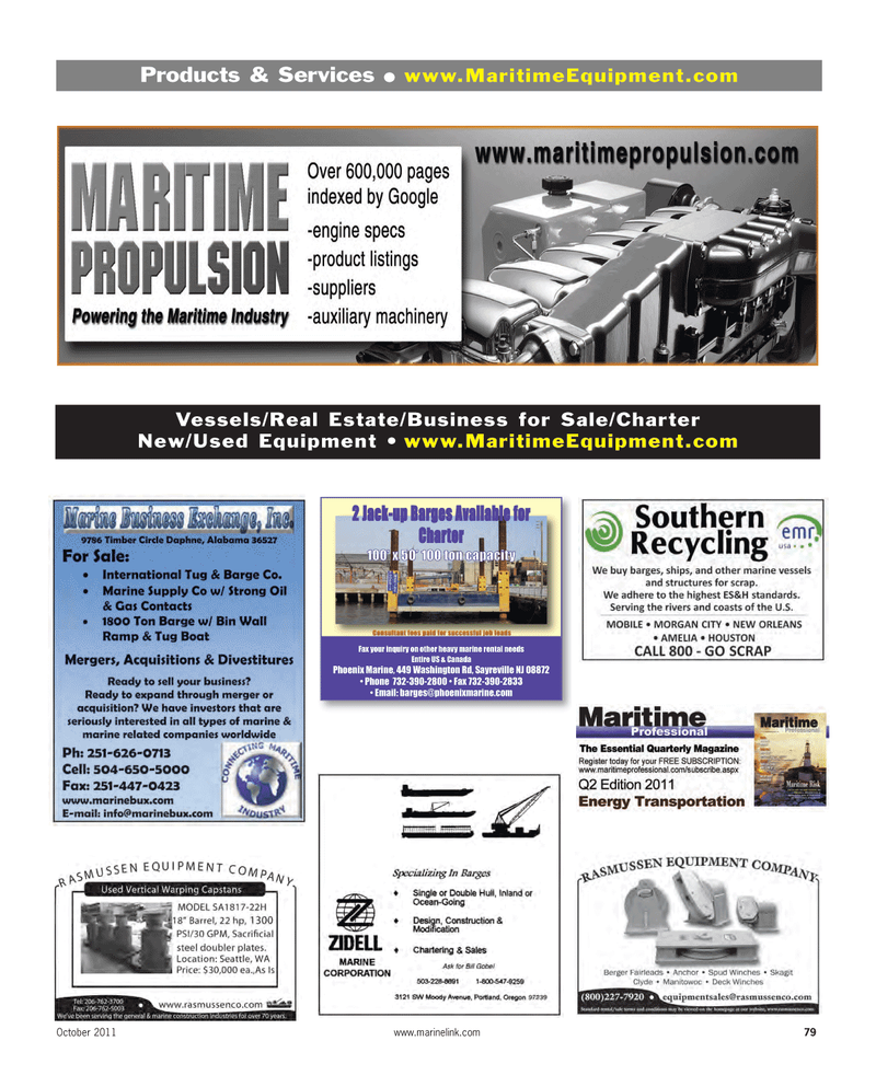 Maritime Reporter Magazine, page 79,  Oct 2011