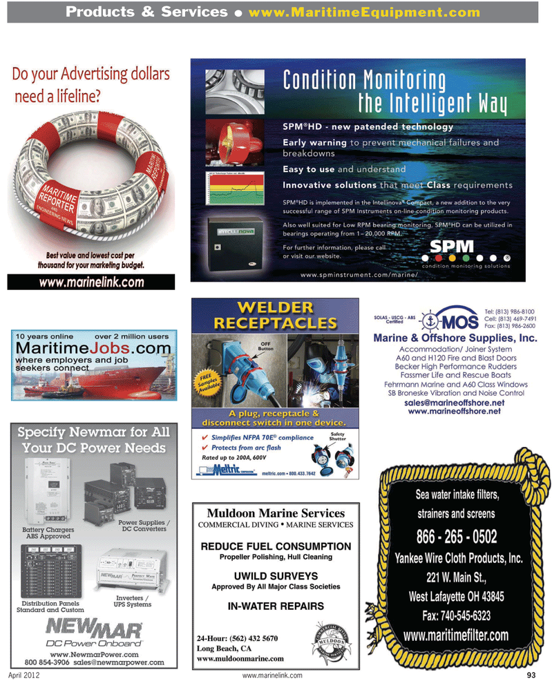 Maritime Reporter Magazine, page 97,  Apr 2012