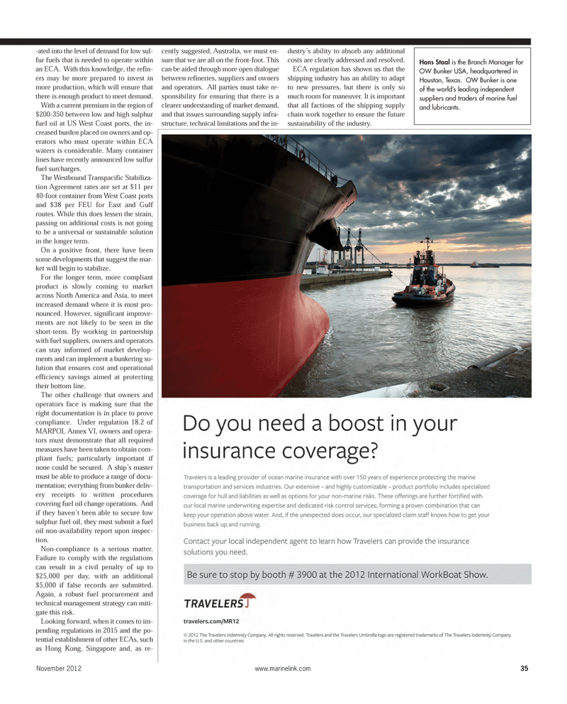 Maritime Reporter Magazine, page 35,  Nov 2012