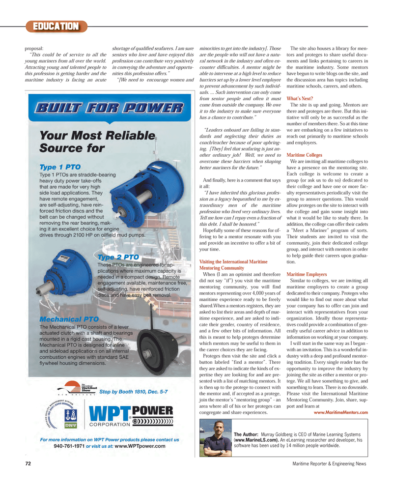 Maritime Reporter Magazine, page 72,  Nov 2012