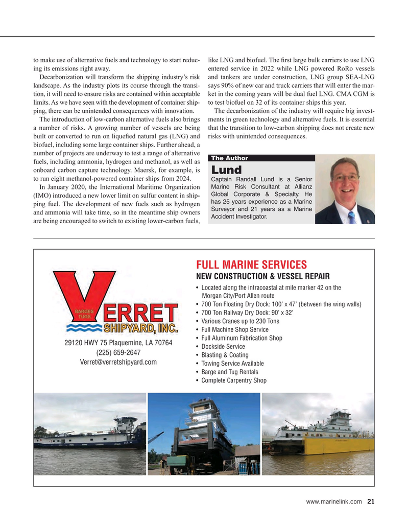 Maritime Reporter Magazine, page 21,  Aug 2022