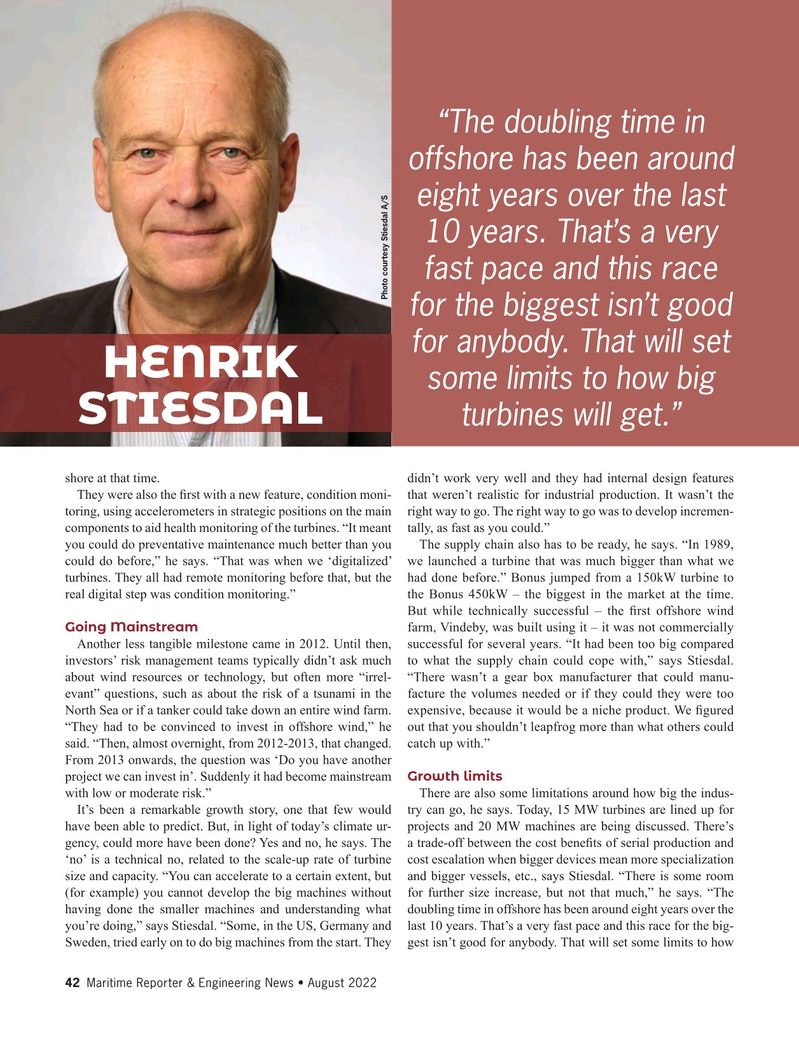 Maritime Reporter Magazine, page 42,  Aug 2022